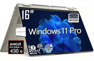 Lenovo Yoga 7a 2-in-1 Business AI Laptop, 16" WUXGA Touchscreen 60Hz 400 nits Display, AMD Ryzen AI 5 430(Up to 4.5 GHz), 16GB LPDDR5X RAM / 1TB SSD, Backlit KB, Fingerprint Reader, WiFi 7, Win11 Pro Lenovo Yoga 7a 2-in-1 Business AI Laptop, 16" WUXGA Touchscreen 60Hz 400 nits Display, AMD Ryzen AI 5 430(Up to 4.5 GHz), 16GB LPDDR5X RAM / 1TB SSD, Backlit KB, Fingerprint Reader, WiFi 7, Win11 Pro