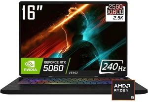MSI Crosshair A16 HX Gaming Laptop, 16" QHD IPS 240Hz Display, AMD Ryen 9 8940HX (>i9-13900HX), GeForce RTX 5060 8GB GDDR7, 16GB DDR5 / 1TB SSD, 24-Zone RGB Backlit KB, WiFi 6E, Win11 Home MSI Crosshair A16 HX Gaming Laptop, 16" QHD IPS 240Hz Display, AMD Ryen 9 8940HX (>i9-13900HX), GeForce RTX 5060 8GB GDDR7, 16GB DDR5 / 1TB SSD, 24-Zone RGB Backlit KB, WiFi 6E, Win11 Home