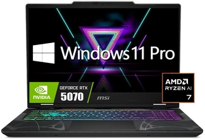 MSI Cyborg 15 Gaming Laptop, 15.6" FHD 144Hz IPS Display, AMD Ryzen 7 260 (2026), NVIDIA GeForce RTX 5070 8GB GDDR7, 64GB DDR5 / 2TB SSD, Wi-Fi 6E, 4-Zone RGB Backlit Keyboard, Win11 Home MSI Cyborg 15 Gaming Laptop, 15.6" FHD 144Hz IPS Display, AMD Ryzen 7 260 (2026), NVIDIA GeForce RTX 5070 8GB GDDR7, 64GB DDR5 / 2TB SSD, Wi-Fi 6E, 4-Zone RGB Backlit Keyboard, Win11 Home