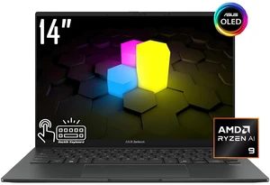 ASUS Zenbook 14 AI Business Laptop, 14" OLED FHD+ Touchscreen 60Hz 500 nits Display, AMD Ryzen AI 9 465 (beats i9-14900H), 16GB LPDDR5X / 1TB SSD, Backlit KB, WiFi 6E, Facial Recognition, Win 11 Home ASUS Zenbook 14 AI Business Laptop, 14" OLED FHD+ Touchscreen 60Hz 500 nits Display, AMD Ryzen AI 9 465 (beats i9-14900H), 16GB LPDDR5X / 1TB SSD, Backlit KB, WiFi 6E, Facial Recognition, Win 11 Home