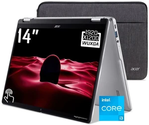 Acer Chromebook Spin 314 2-in-1 Laptop, 14" WUXGA IPS Touchscreen Display, Intel Core i3-N305, 8GB LPDDR5 RAM / 128GB eMMC, Intel UHD Graphics, 1080p Webcam, WiFi 6E, Chrome OS, Protective Sleeve Acer Chromebook Spin 314 2-in-1 Laptop, 14" WUXGA IPS Touchscreen Display, Intel Core i3-N305, 8GB LPDDR5 RAM / 128GB eMMC, Intel UHD Graphics, 1080p Webcam, WiFi 6E, Chrome OS, Protective Sleeve