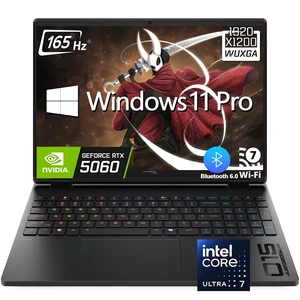 HyperX HP OMEN 15" Gaming Laptop, WUXGA 165Hz IPS 400 Nits, Intel Core Ultra 7 255H, GeForce RTX 5060 8GB GDDR7, 16GB DDR5 / 1TB SSD, 4-Zone RGB Backlit KB, Wi-Fi 7, Bluetooth 6.0, Win11 Pro HyperX HP OMEN 15" Gaming Laptop, WUXGA 165Hz IPS 400 Nits, Intel Core Ultra 7 255H, GeForce RTX 5060 8GB GDDR7, 16GB DDR5 / 1TB SSD, 4-Zone RGB Backlit KB, Wi-Fi 7, Bluetooth 6.0, Win11 Pro