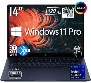 HP OmniBook X Business AI Laptop, 14" 3K OLED 500 Nits Display, Intel Core Ultra 7 355 (Up to 49 NPU TOPS), 16GB LPDDR5X / 1TB SSD, Wi-Fi 7, Bluetooth 6.0, Backlit Keyboard, Thunderbolt 4, Win 11 Pro HP OmniBook X Business AI Laptop, 14" 3K OLED 500 Nits Display, Intel Core Ultra 7 355 (Up to 49 NPU TOPS), 16GB LPDDR5X / 1TB SSD, Wi-Fi 7, Bluetooth 6.0, Backlit Keyboard, Thunderbolt 4, Win 11 Pro
