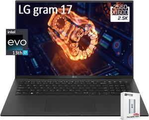 LG Gram 17 Ultra Lightweight Business Laptop 13th Intel Evo Platform 12Core i71360P 173 IPS WQXGA 2560 x 1600 AntiGlare 16GB LPDDR4X RAM 2TB SSD Backlit KB WiFi 6E 16GB2TB W11H