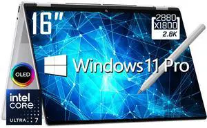HP OmniBook 7 Flip 16" 2-in-1 Copilot AI Laptop, 3K OLED Touchscreen Display, Intel Evo 8-Core Ultra 7 258V(>Ultra 9 185H), 32GB LPDDR5X 2TB SSD, WiFi 7, Backlit KB, W/ S Pen, Win11 Pro HP OmniBook 7 Flip 16" 2-in-1 Copilot AI Laptop, 3K OLED Touchscreen Display, Intel Evo 8-Core Ultra 7 258V(>Ultra 9 185H), 32GB LPDDR5X 2TB SSD, WiFi 7, Backlit KB, W/ S Pen, Win11 Pro