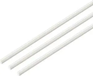 FRP Fiberglass Round Rod 1/16 inch Dia 20 inch Length White Engineering Round Bar Rod 3pcs