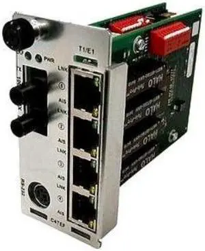 Transition Networks Point System T1/E1 to Fiber Transport Mux Slide-In-Module Media Converter