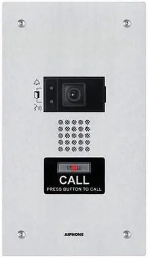 Aiphone IX-DF 24VAC/DC IP Addressable Flush Mount Audio/Video Door Station For IX Series