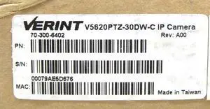 Verint V5620PTZ-30DW-C 1080P 30x-Optical Zoom PTZ Outdoor Dome Camera