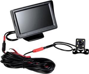 4.3'' TFT LCD Monitor Car Vehicle Backup Camera Parking System Rear View Security Monitor & Waterproof Night Vision