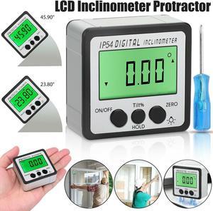 Digital LCD Protractor Gauge Level Box Angle Finder Inclinometer Magnetic Meter