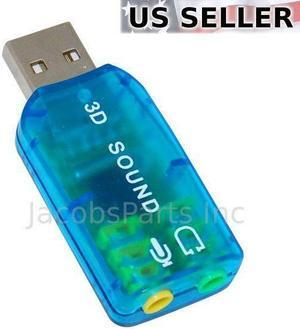 Lot 5 NEW USB External Sound Card Adapter Mic. Input