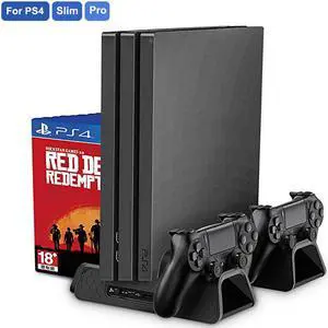 for PS4/PS4 Slim/PS4 PRO Vertical Stand with Cooling Fan Cooler Dual Controller Charger Charging Station for SONY Playstation 4 for PS4/PS4 Slim/PS4 PRO Vertical Stand with Cooling Fan Cooler Dual Controller Charger Charging Station for SONY Playstation 4