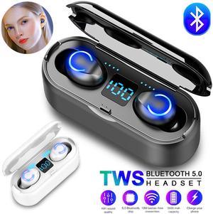 Bluetooth 5.0 Earbuds TWS Wireless Earphones Twins Headset Stereo ultra-light LED Display 8D Cinema Sound For iPhone Android Phones