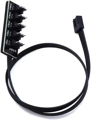 40cm 1 to 5 4-pins Molex TX4 PWM CPU Cooler Case Chasis Cooling Fan Power Cable Hub Splitter Adapter PWM 4Pin Fan Hub Controller