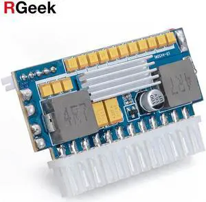 RGEEK 450W 24Pin 12V DC Input Peak 450W Output Realan Mini ITX Pico PSU DC ATX PC Switch DC-DC ATX Power Supply For Computer