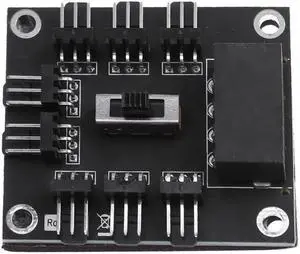 New 4Pin to 8 Way DC 12V 3Pin Cooling Fan Splitter Power Hub Speed Controller PC Computer Power Connector Socket Adapter