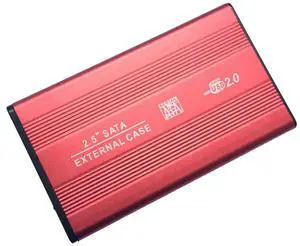 3 Color 2.5Inch HDD Case USB2.0 Aluminum Alloy SATA External Mobile Hard Disk SSD Solid Hard Disk Storage Case HDD Box Enclosure