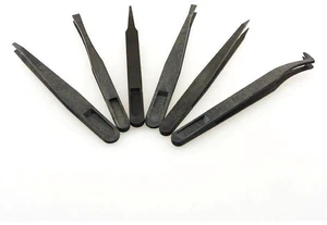 6Pcs/set Plastic Carbon Fiber Tweezers Kit Antistatic Straight Curved Anti-static Conductive Tweezer Clip Hand Tools Set 6Pcs/set Plastic Carbon Fiber Tweezers Kit Antistatic Straight Curved Anti-static Conductive Tweezer Clip Hand Tools Set