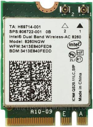 DUAL BAND 806722-001 AC 8260 8260NGW 867 Mbps NGFF WIFI WLAN CARD +bluetooth 4.2 Module for Hp ZBook 15u G3 Dell INTEL 8260AC