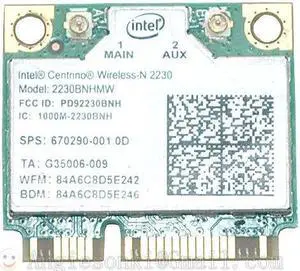 2230BNHMW Wifi Centrino Wireless-N 2230 + Bluetooth 4.0 300Mbps Mini PCI-E sps 670290-001 Intel 2230 WWWAN WiFi card
