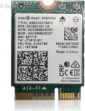 Wireless-AC 9560NGW NGFF Dual Band 802.11ac 1.73Gbps WiFi + BT5.0 SPS:937263-001 Lenovo FRU:01AX768