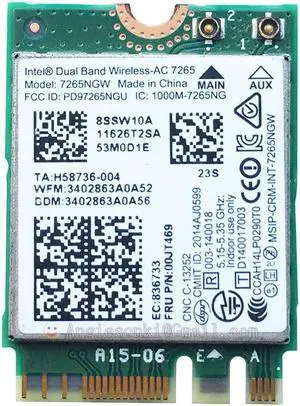 7265NGW Dual Band BT4.0 NGFF 867Mbps 04X6030/00JT469 Wireless-AC 7265 Wifi Card 7265AC for Lenovo E450c E550c Thinkpad X250 T450