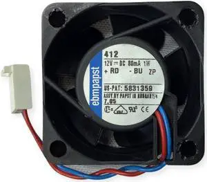 Ebmpapst 12v DC 1w 2-wire 2-Pin 80mA 40x20mm FAN 412