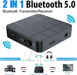 2-in-1 Bluetooth 5.0 Wireless Audio Aux 3.5mm Adapter Transmitter and Receiver