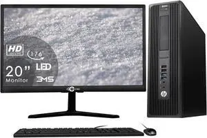 HP Workstation Z240 SFF Grade A Desktop PC Computer Core i5 6th Gen 6500 Upto 3.60 Ghz 8GB DDR4 128GB SSD USB 3.0  20 inch Tecnii Monitor (HDMI) Win 10 Home New Keyboard & Mouse Combo -Full Set