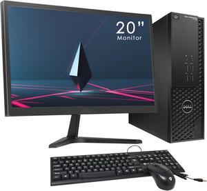 Dell Precision T1700 SFF (Small Form Factor) -Desktop PC Computer Core -i5 4th Gen 4570 -Upto 3.60 Ghz- 8GB DDR3 256GB SSD-  20 inch Tecnii Monitor (HDMI) -Win 10 Pro -New Wired KB & Mouse Combo