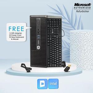 Office Use PC Computer HP ProDesk 400 G3 Desktop(SFF) -Intel Core i5 6th Gen 6500 -3.20Ghz Upto 3.60 Ghz 8GB RAM 1TB SSD -Windows 10 Home- 64 Bit -New Wired KB , Mouse, 1 X DP Port -HDMI- WiFi Adapter