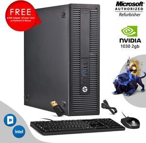 Gaming desktop PC Computer HP  600 G2 Small Form Factor (SFF)   Core i7 6th Gen 6700 Upto 4.00 Ghz 8GB DDR4 1TB SSD (NVIDIA GeForce GT 1030 2GB DDR4) Win 10 Home New KB, Mouse, WiFi Adapter