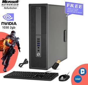 Business Gaming desktop PC HP EliteDesk 800 G2 SFF -Core i7- 6th Gen 6700 Upto 4.00 Ghz- 8GB DDR4 512GB SSD NVIDIA GeForce GT 1030 2GB DDR4 (HDMI) -Win 10 Pro New Wired KB, Mouse , Free WiFi Adapter