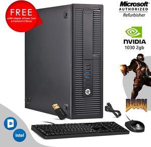 HP Gaming PC Computer 800 G1 SFF Desktop Core i5 4th Gen 4570 3.20 Ghz (Upto 3.60 Ghz) 16GB RAM 1TB SSD\ Nvidia GT1030 2GB (HDMI, DVI)\Win 10 Pro New Wired KB & Mouse Combo