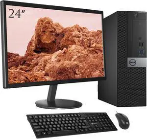 DELL Computer Desktop PC 5050 SFF Computer | Core i5 -6th Gen 6500 | 3.20Ghz 16GB RAM 1TB SSD | With BrandNew 24" Screen Monitor (HDMI)|New Wired KB & Mouse Combo