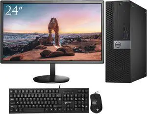DELL Desktop PC 5050 SFF Computer Core i5 -6th Gen 6500 3.20Ghz 32GB RAM 512GB SSD  With BrandNew 24" Screen Monitor (HDMI) New Wired KB & Mouse Combo