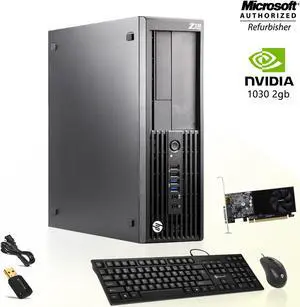 Gaming desktop PC Computer HP Z230 Small Form Factor (SFF)  Core i5 4th Gen 4570 Upto 3.60 Ghz 8GB DDR3 1TB SSD (NVIDIA GeForce GT 1030 2GB DDR3)Win 10 Home New KB, Mouse,WiFi Adapter