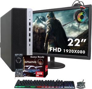 HP ProDesk 600 G3 SFF Desktop - New 22-inch FHD Monitor, Intel Core i5-6th Gen, 32GB RAM, 512GB SSD, RX 550, Win 10 Pro, Gaming Headset - Gaming PC