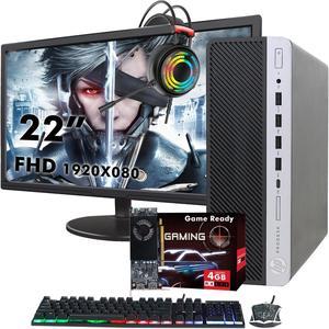 HP ProDesk 600 G3 SFF Desktop - New 22-inch FHD Monitor, Intel Core i7-6th Gen, 16GB RAM, 1TB SSD, RX 550, Win 10 Pro, Gaming Headset - Gaming PC
