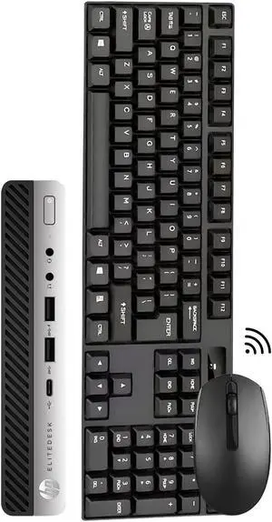 HP ProDesk 800 G3 Mini Windows 10 Pro Professional High-Performance Desktop Computer Tiny PC - Intel Core i5 6th Gen/ 8GB DDR4 RAM/ 1TB M.2 NVMe SSD/ Wireless Keyboard Mouse/ WIFI - Black
