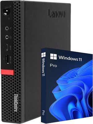 Lenovo ThinkCentre M720q Mini Windows 11 Pro High-Performance Desktop Computer Tiny PC | Intel i5-8500T Hexa-Core Processor | 32GB DDR4 RAM | 1TB NVMe SSD | Wireless Keyboard Mouse | HDMI - Black