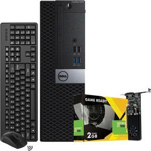 Dell Optiplex 5050 SFF Desktop Computer PC - Intel Core I7-6700 Up to 4.00 GHz | 8GB DDR4 RAM | 1TB SSD | GeForce GT 1030 2GB GPU Card | Windows 10 Pro | Wireless Keyboard and Mouse | HDMI - Black