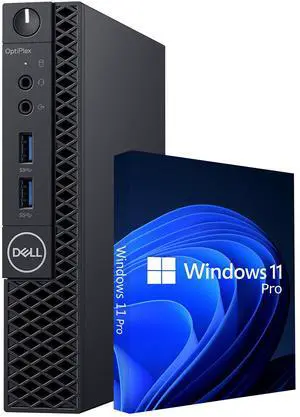 Dell OptiPlex 3070 Micro Mini/Tiny High-Performance Desktop Computer Windows 11 Pro PC - Quad-Core I3-9100T Processor | 16GB DDR4 RAM | 2TB NVMe SSD | Free Wireless Keyboard Mouse WiFi & Bluetooth