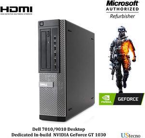 Build Gaming PC Dell 7010 Desktop Computer Dedicated In-build GeForce GT 1030 Video card Windows 10 Pro - 64 bit WiFi HDMI port - US Tecno