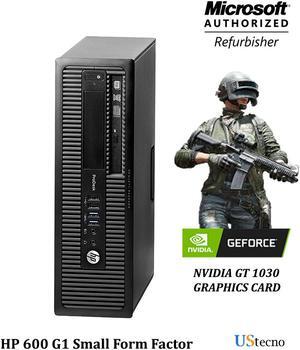 Gaming PC Hp ProDesk 600 G1 Small Form Factor Intel Core i5 4570 Windows 10 Pro Desktop with Inbuilt Nvidia GT1030 Graphics Video card, HDMI port, Keyboard, Mouse, WiFi Adapter