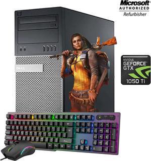Refurbished Gaming Desktop PC Dell OptiPlex 9020 Tower Intel Core i7 4th Gen 4770 340 GHz 32 GB RAM 1 TB SSD NVIDIA GeForce GTX 1050 Ti 4GB Win 10 Pro DVDRW HDMI WiFi With Free Gaming Keyboard and Mouse
