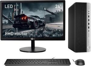 HP EliteDesk 800 G3 SFF Business Desktop PC Core i7 6700 Upto 4.00Ghz 16GB DDR4 RAM New 512GB SSD with New 24" Monitor (HDMI) -Windows 10 Pro, Free Keyboard, Mouse, DP to HDMI Adapter