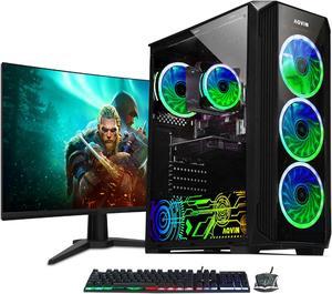 AQVIN ZForce Gaming Computer | 27 inch Gaming Monitor | Intel I7 Processor Up to 4.60 GHz | Nvidia GeForce RTX 3080 10GB(HDMI) | 32GB DDR4 RAM | 1TB SSD | WiFi | Windows 11 Pro | RGB Fan