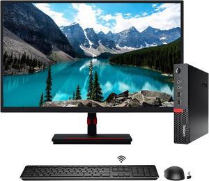 Lenovo ThinkCentre M710q Mini Windows 10 Pro Professional Desktop Computer Tiny PC - 22-inch Monitor/ Intel Core i3 6100T 6th Gen Processor/ 16GB DDR4 RAM/ 1TB NVMe SSD/ Wireless Keyboard Mouse Combo